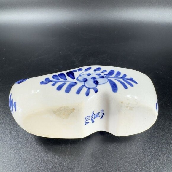 Elesva Holland Delft Ashtray Ceramic Clog Shoe Windmill Hand Painted Vintage - Picture 8 of 14